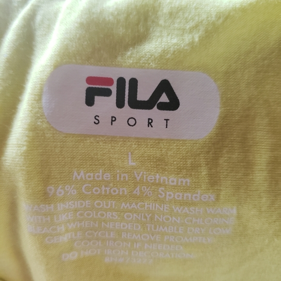 Fila Sport ladies yellow tee size Large - Picture 5 of 5